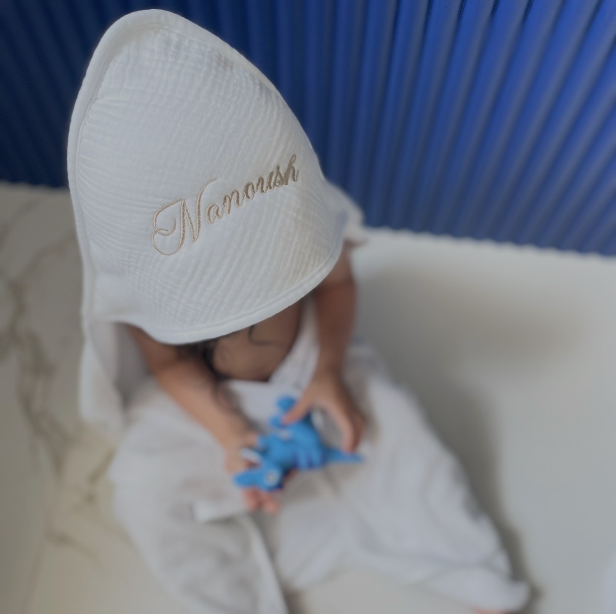 Cape de bains XL blanche