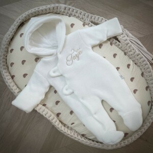 Combi pilote en maille blanche